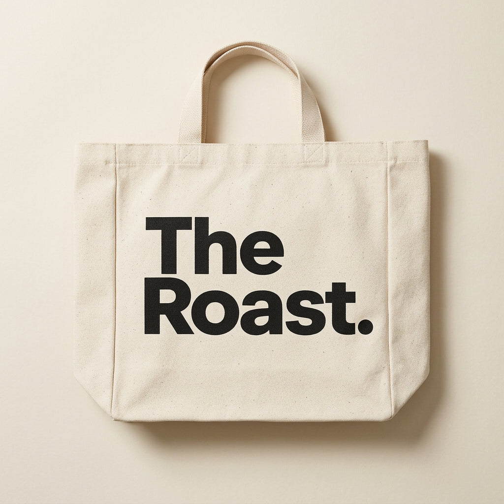 The Roast. recycled canvas tote bag
